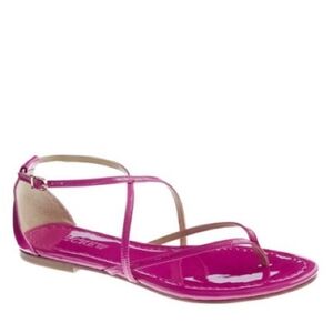 J CREW AUDRA patent Thong Sandals Size 8